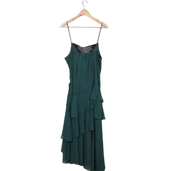 Cooper St Dress Whimsical Fairy Size 12 Lucille Green Chiffon Sleeveless Midi - Picture 5 of 9
